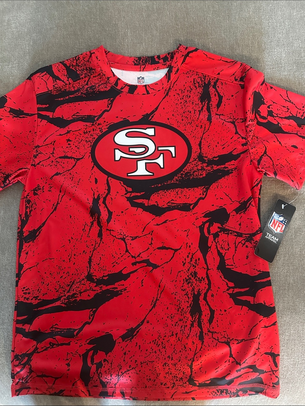 NFL San Francisco 49ers Red and Black Kids Graphic Tee BRAND NEW